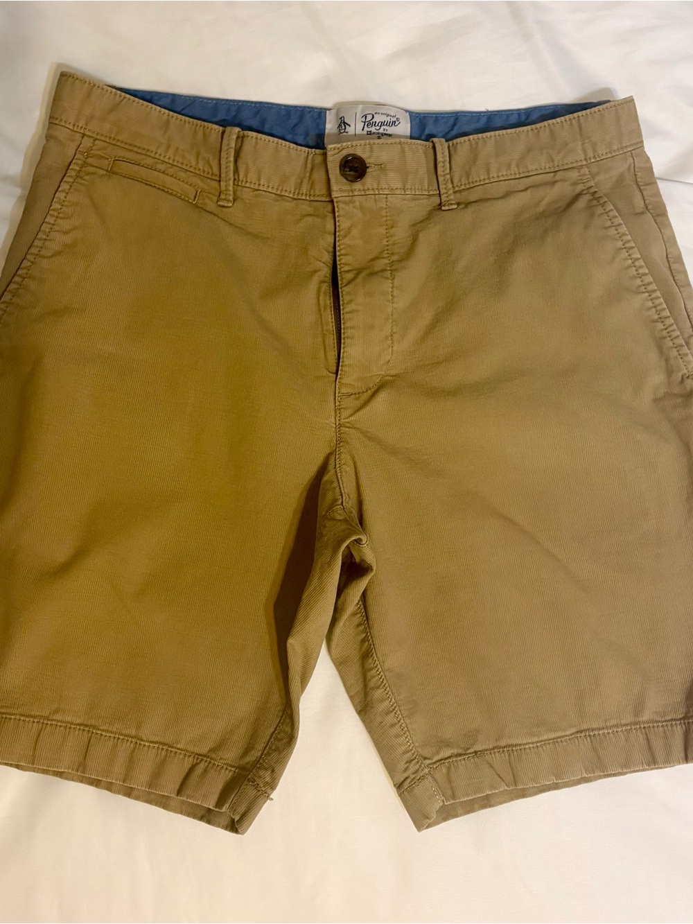 Original Penguin Men's Tan Flat-Front Chino Shorts
